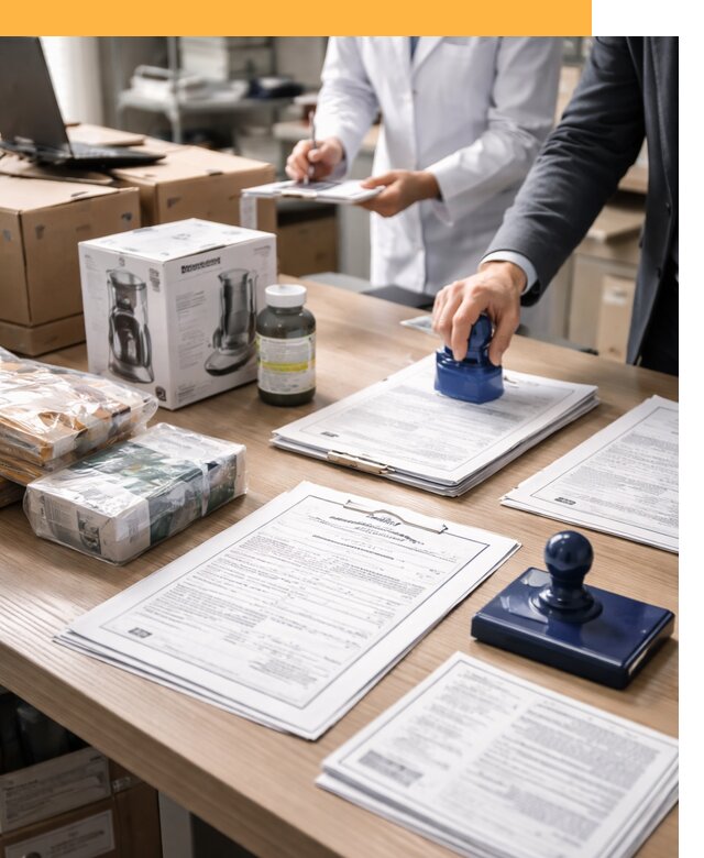 Сертификация импортных товаров от 12695 с таможенным сопровождением